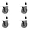 Service Caster 5'' Semi Steel Swivel 1-3/8'' Expanding Stem Caster Set Total Lock Brake, 4PK SCC-EXTTL20S515-SSR-138-4 - alternate 1